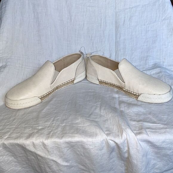 NINE WEST Beige Oranges Leather Espadrille Slip On-8.5 - Picture 6 of 9